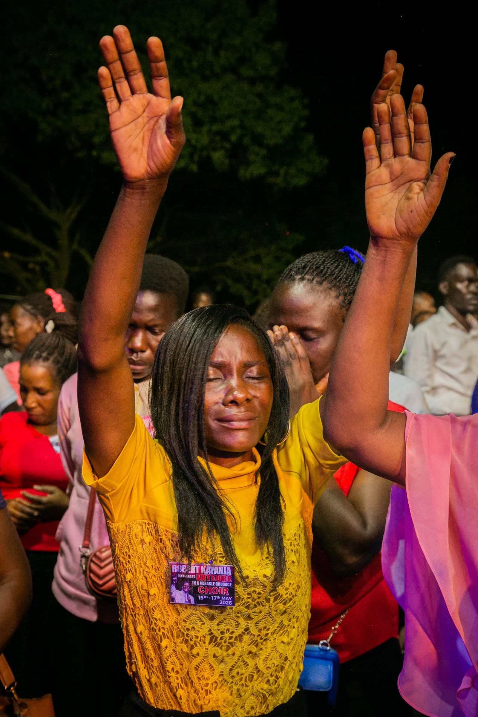 A church celebrating together in worship